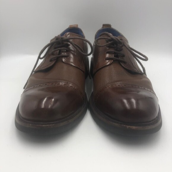Steve Madden Mens Brown Leather Cap Toe Oxford Dress Shoes Size 8 Lesko Lace Up main image 6